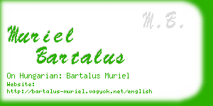 muriel bartalus business card